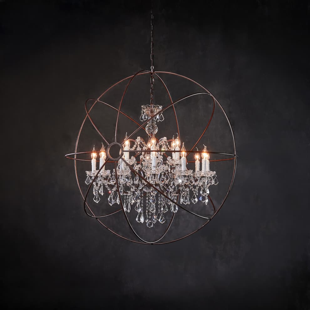 T GYO LC 0009 gyro crystal chandelier detail 2