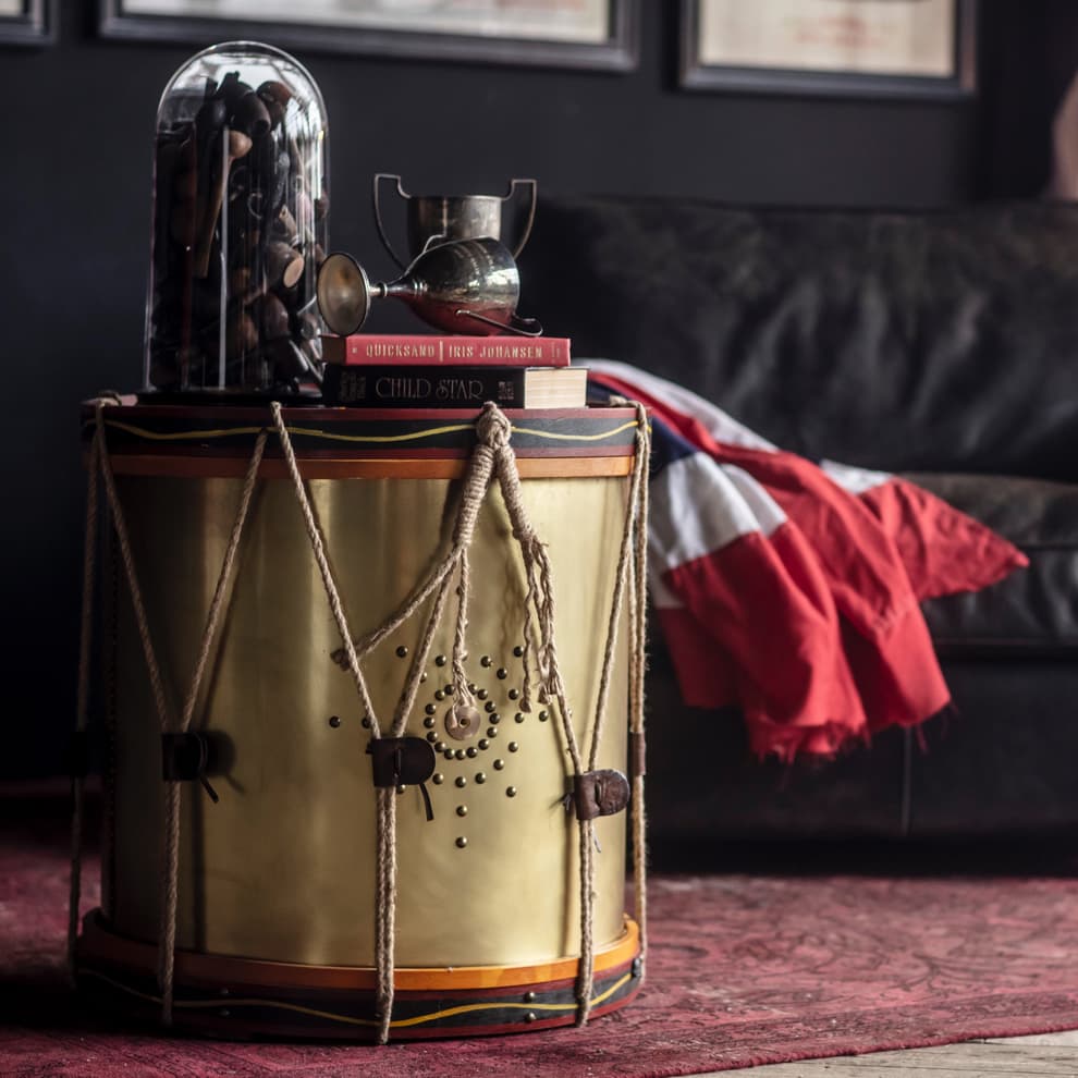 Regimental side table 